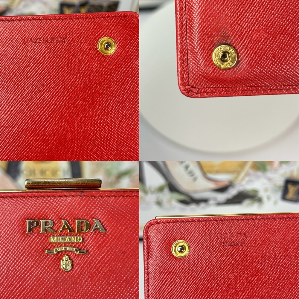 PRADA Saffiano Leather Kisslock Long Wallet 😍❤️🔥 - Picture 13 of 17